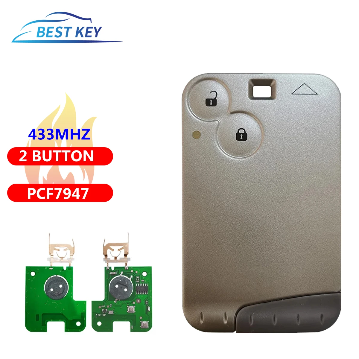 

Лучший ключ автомобильные аксессуары дистанционный ключ автомобильный ключ смарт-ключ PCF7947 чип 433 МГц без логотипа серое лезвие для Renault Laguna...