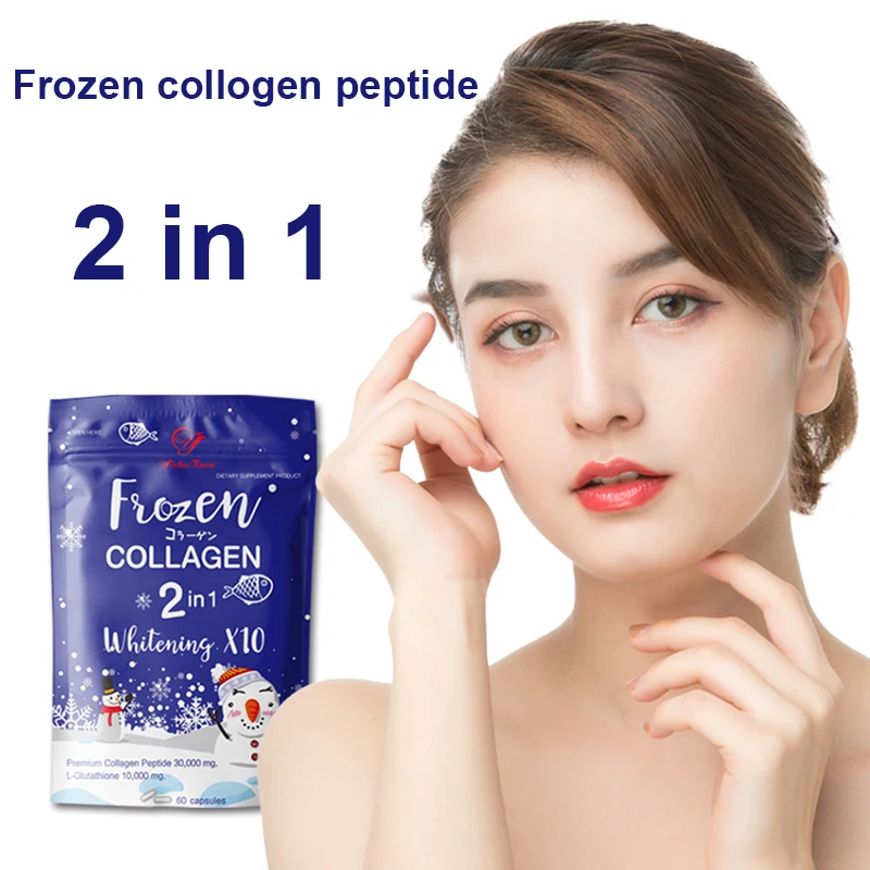 

2 Bag 120 Pills Frozen Collagen 2 In 1 Peptide Capsule Repair Reduce Wrinkles Eliminate Acne Beautify Skin Beauty Health Food