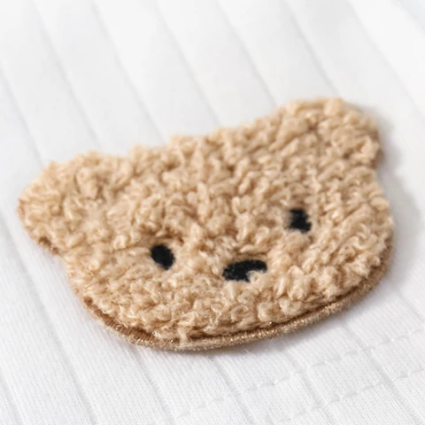 Детские шапки с медведем из хлопка