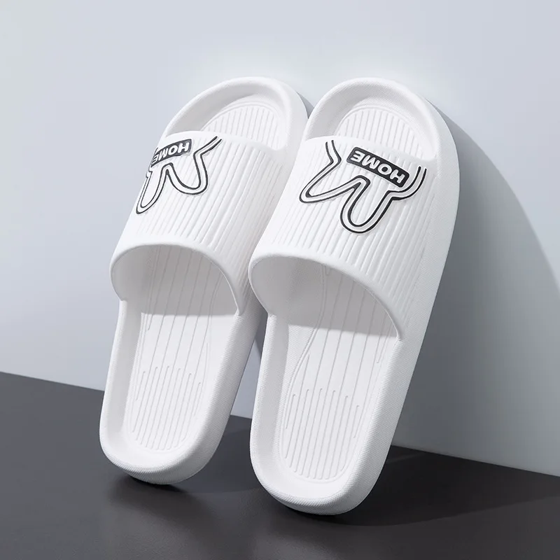 Women And Men Summer Flip Flops Female Lightweight Comfortable House Slippers Couple Bathroom Anti-slip Slides Ladies Slippers