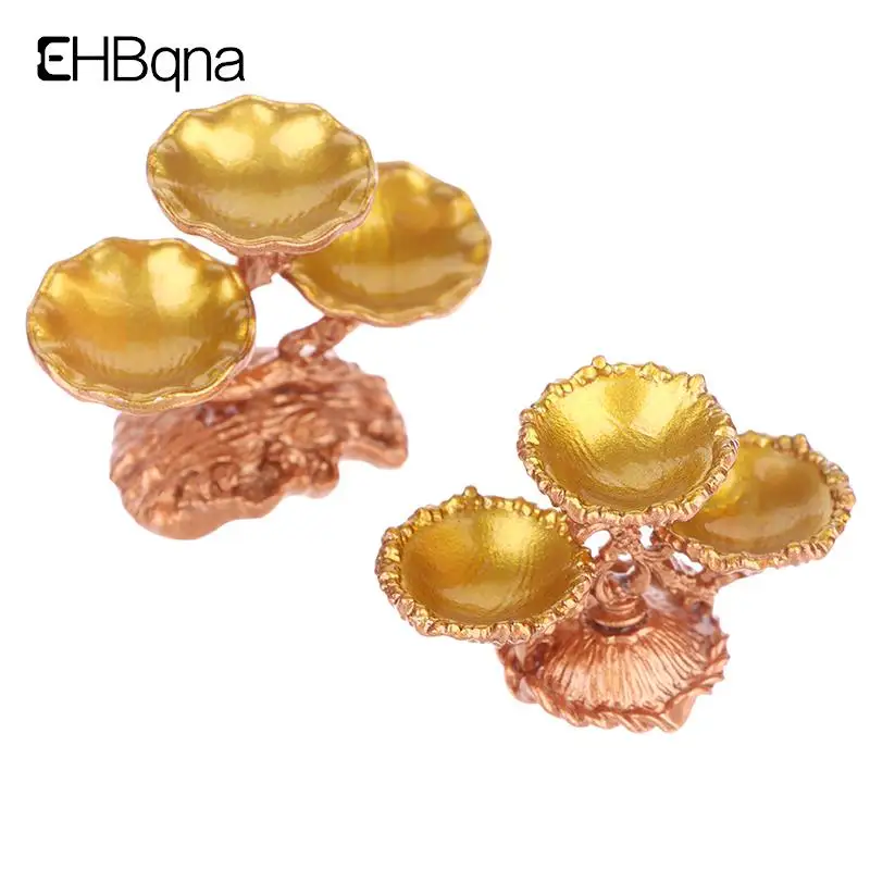 

1PCS Dollhouse Mini Cute Dessert Pan 3D Miniature Food DIY Craft For Dollhouse Cake Stand Fruit Tray Doll Kitchen Toys
