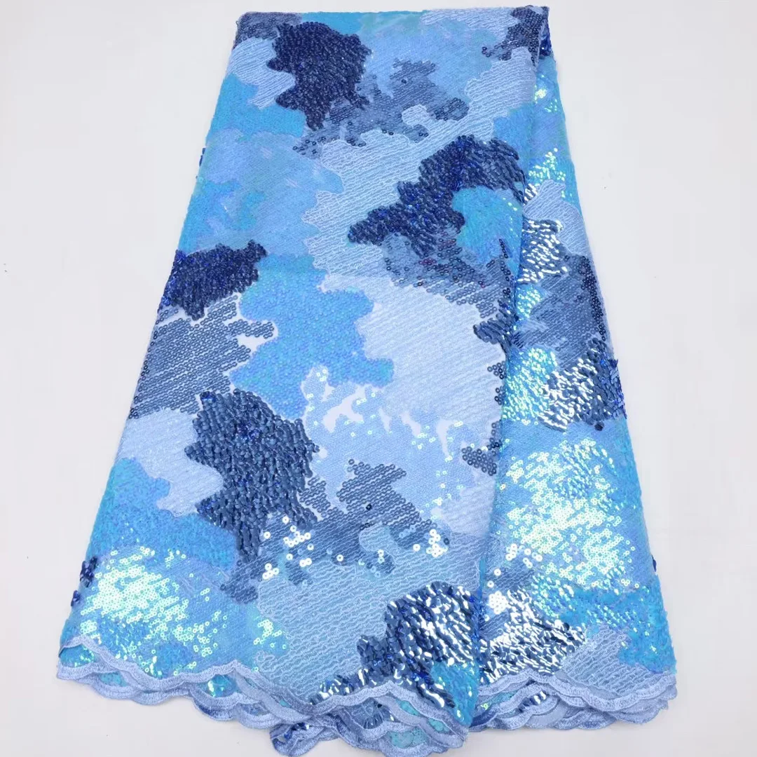 

(5 ярдов/шт.) высококачественное Радужное белое вышитое Африканское Тюлевое кружево французское Сетчатое кружево для вечернего платья FLG014