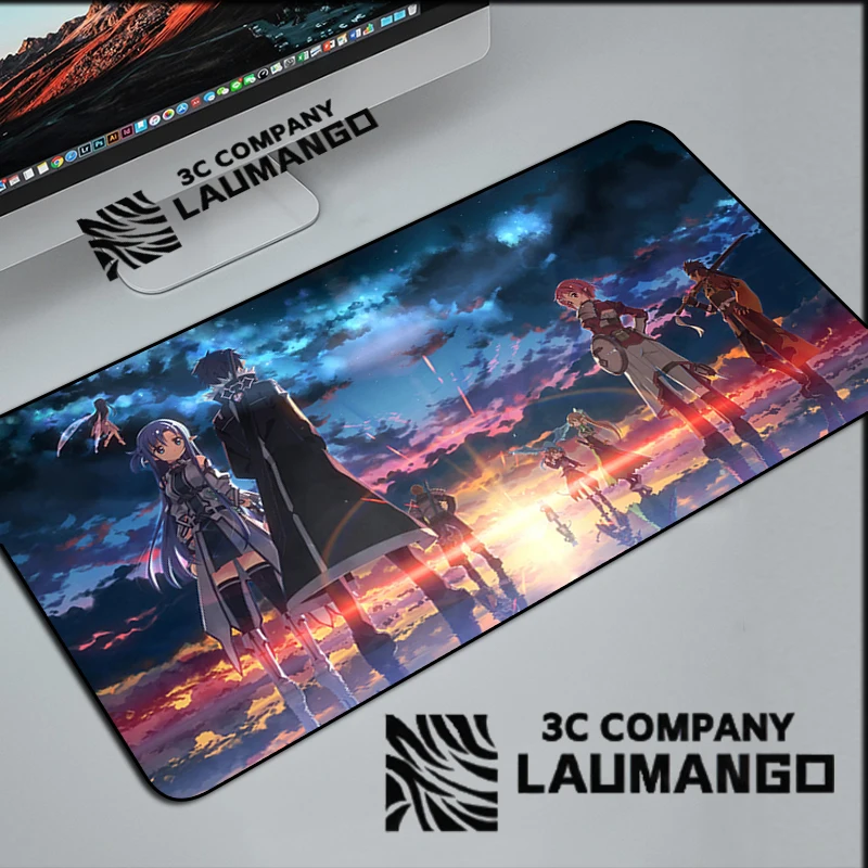

Коврик для мышки с Аниме Коврик для мыши Sword Art Online коврик для мыши Xxl милый игровой шкаф милые игровые аксессуары клавиатура большой коврик н...