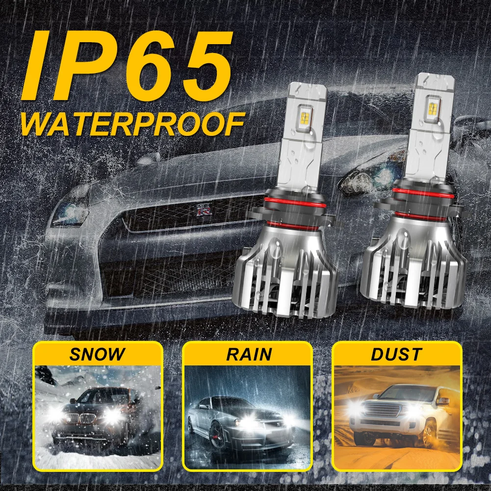 Katur 2x9012 HIR2 светодиодные лампы автомобильная белая фара Canbus 6500 лм 2023 K высокой