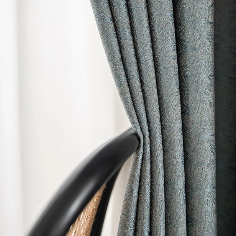 

High Precision Gold Wire Jacquard Cortinas for Living Room Bedroom Luxury French Modern Art Window Curtain Blackout Curtains