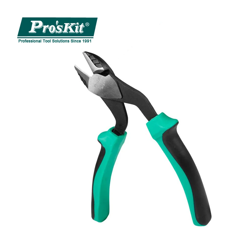 

Pro'sKit Electrical Wire Cable Cutters 45 Degrees Bending Head Steel Wire Pliers Province Force Cable Stripper Cutting Plier