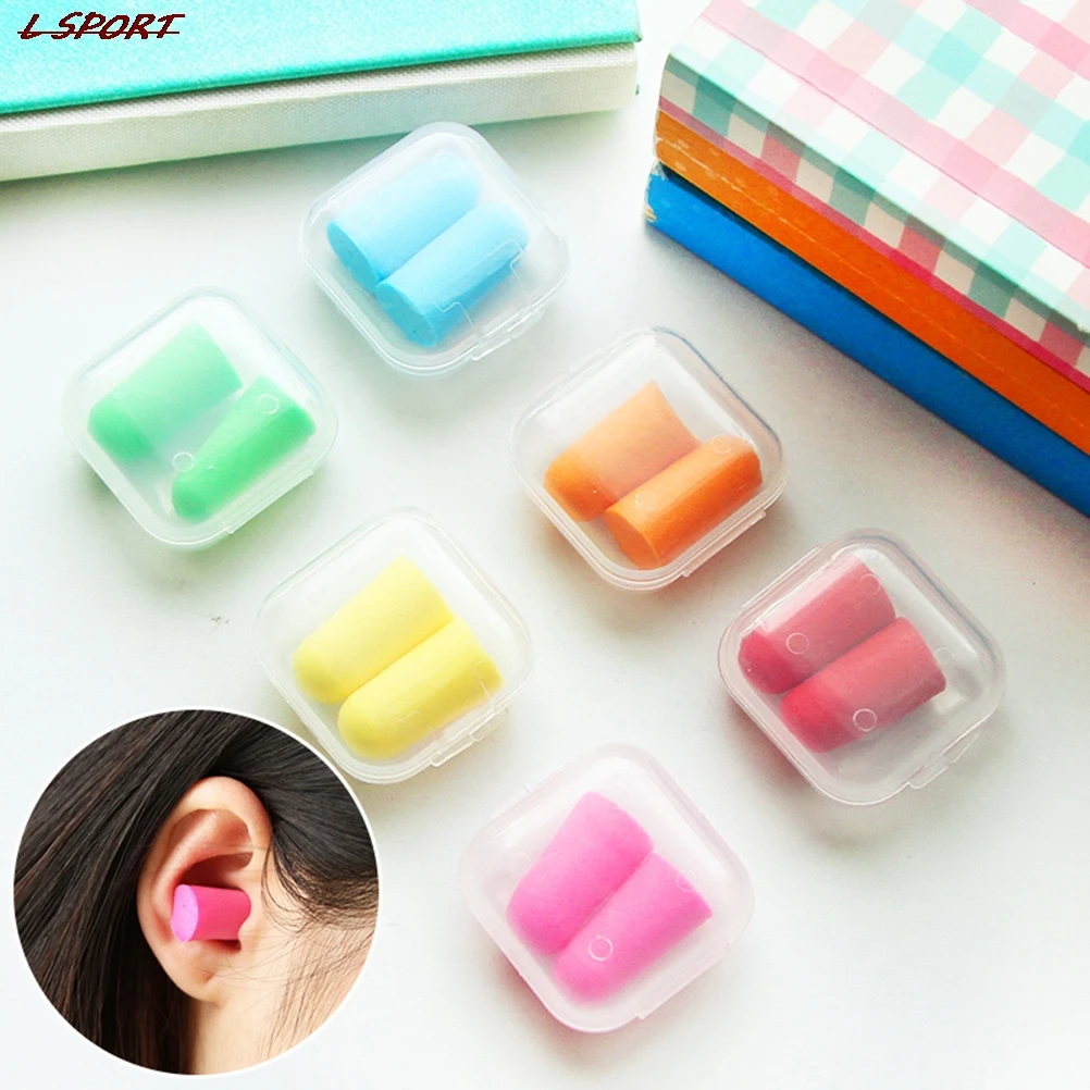 

1 Pairs Travel Sleep Noise Separate Boxes Prevention Earplugs Soft Foam Ear Plugs Noise Reduction For Travel Sleeping