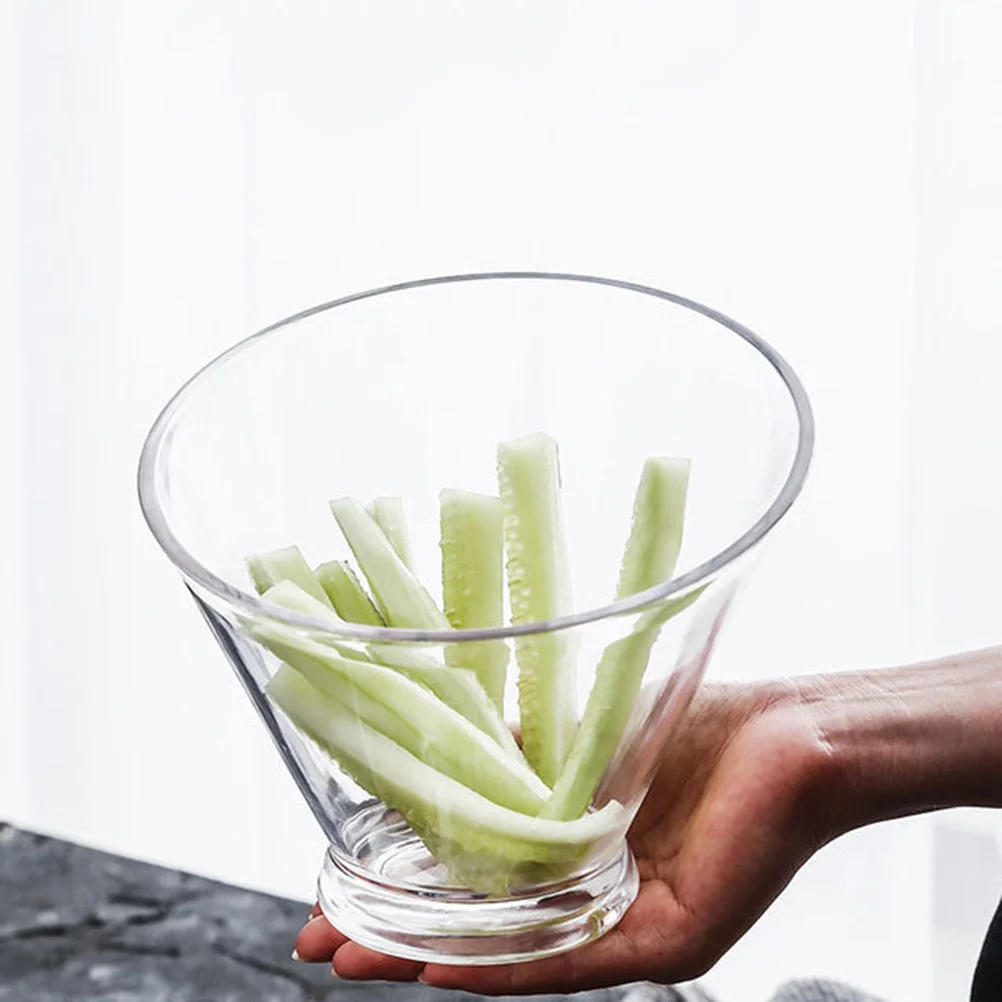 

Bowl Bowls Serving Salad Clear Fruit Container Acrylic Ice Bucket Vegetable Dessert Snack Chip Mixing Round Vase Plastic Candy
