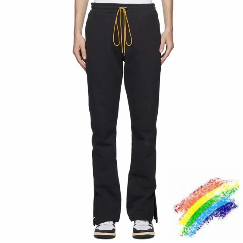 

2021ss Rhude Pencil Pants Men Women 1:1 High Quality Rhude Pants Metal zipper Inside Tag Trousers