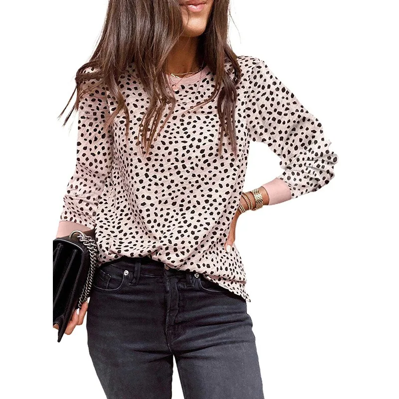 

Leopard Print Round Neck Short Sleeve Casual Streetwear Tee T Shirt Femmes Summer New Fashion Loose Tops for Women Clothing 2023