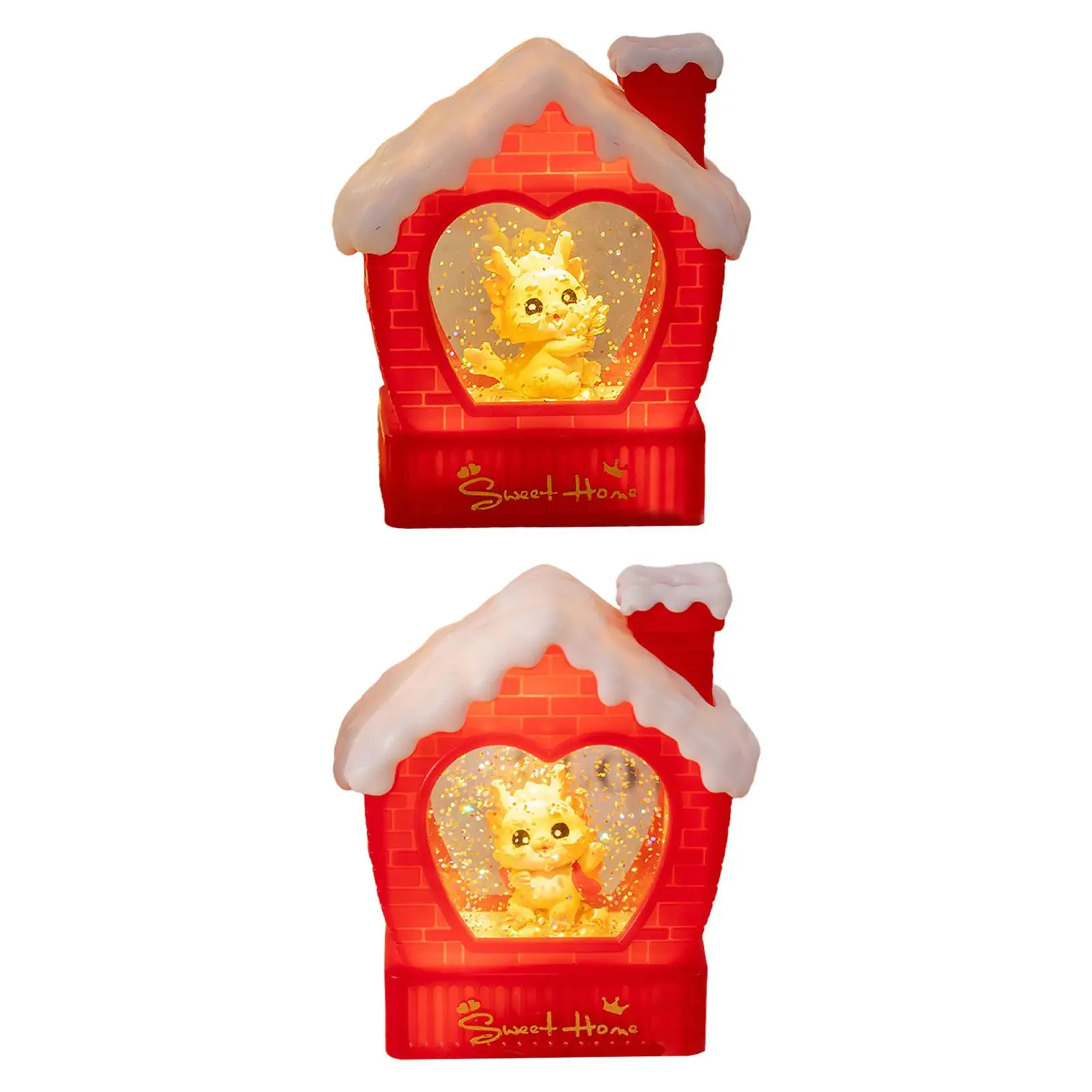 Портативный фонарь Dragon Year Snow Globe с музыкой для домашнего отдыха