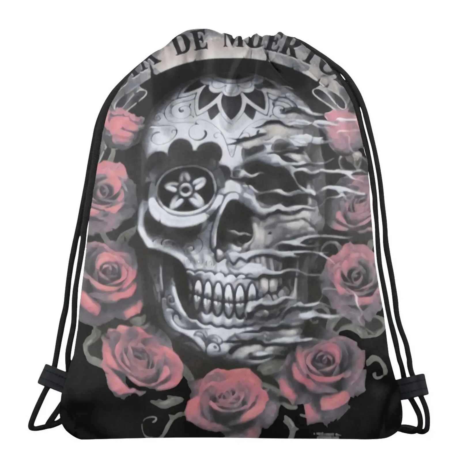 

Skull With Rose Men's Backpack Backpack With Cord Backpack With Cord Dust Bag Backpack Canvas Bag Pouch Bag Shopper With Anime