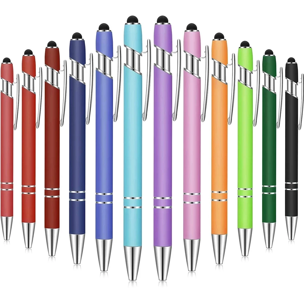 

Металлические шариковые ручки 2 в 1, школьные и офисные принадлежности, универсальные сенсорные экраны для рисования, стилус для iPad, iPhone, Samsung...