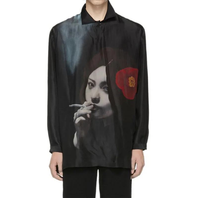 

Yohji Yamamoto 23SS Dark Fallow And Women Shirt For Men Wome