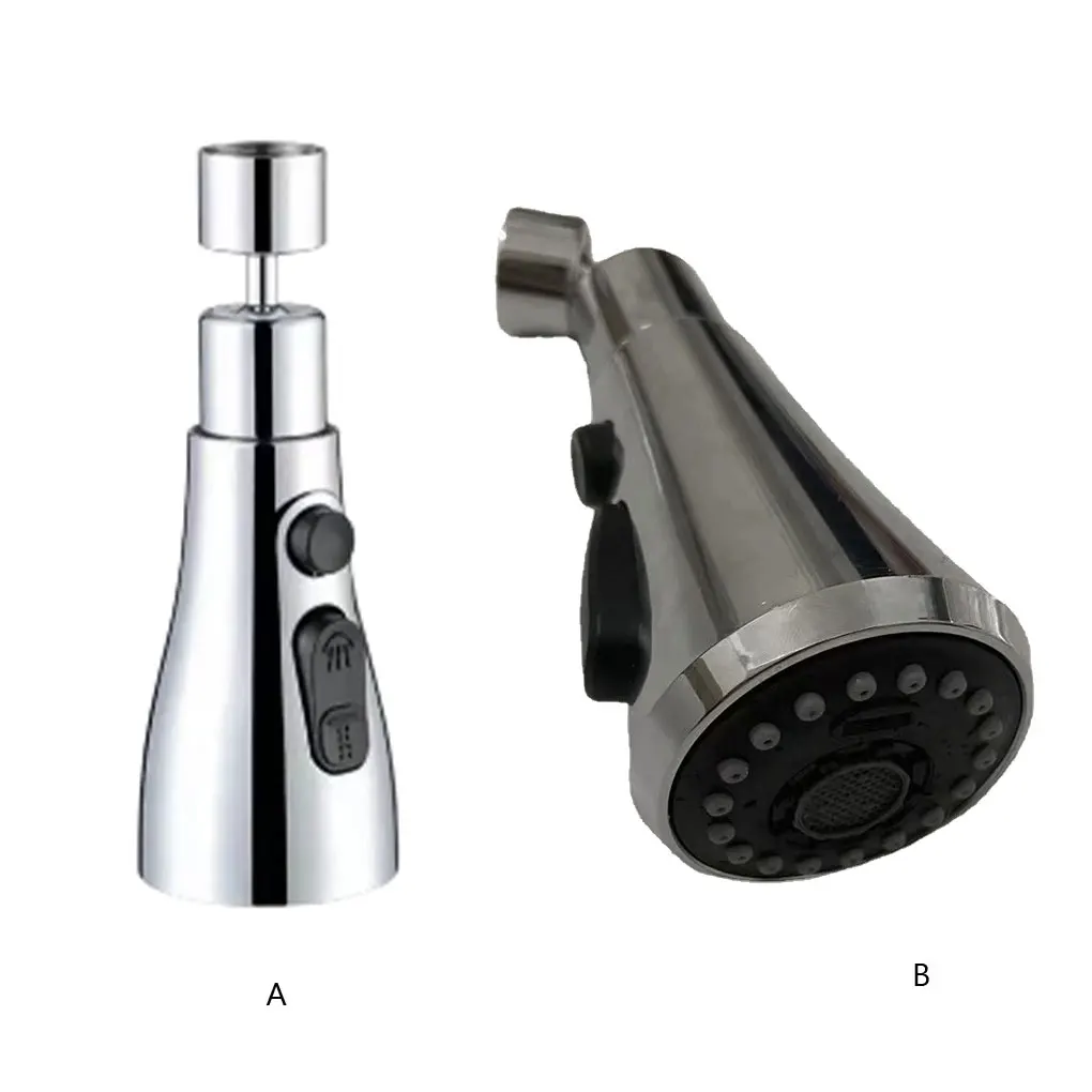 

360 Degrees Rotation Faucet Aerator Bubbler Shower Head Adjustable Bendable Water Tap Diffuser Nozzles Bathroom Black