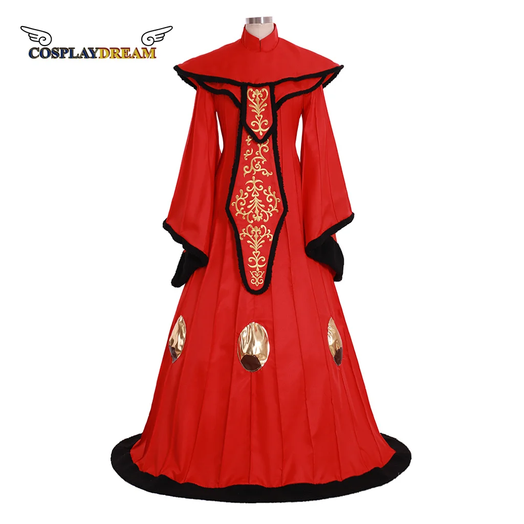 

The Phantom Menace Cosplay Queen Padme Amidala Dress Costume Red Dress Halloween Carnival Party Custom Made