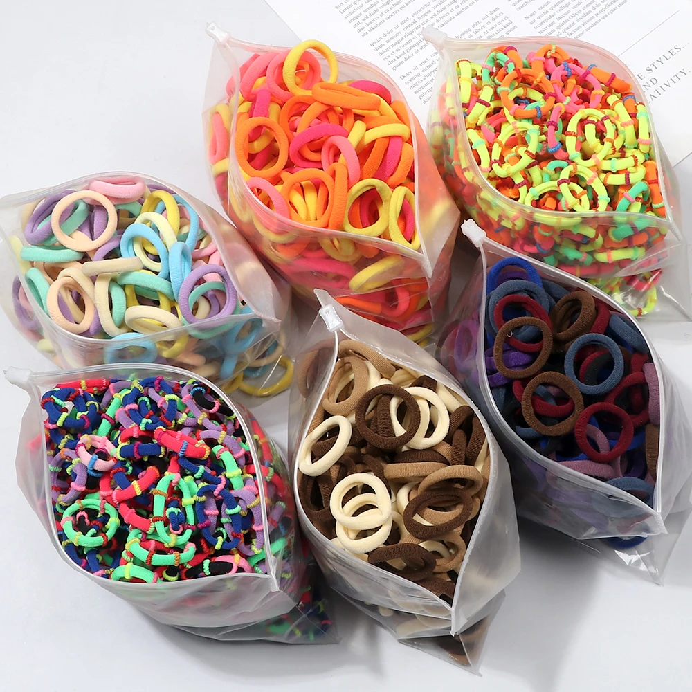 Small Elastic Rubber Bands Hair Accessories For Woman Girls Kids Ponytail Holder Scrunchies Gifts