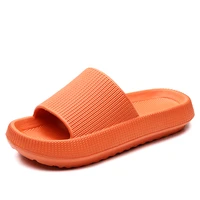 2022 women slippers thick platform slippers beach eva soft sole slide sandals leisure men ladies indoor bathroom anti slip shoes