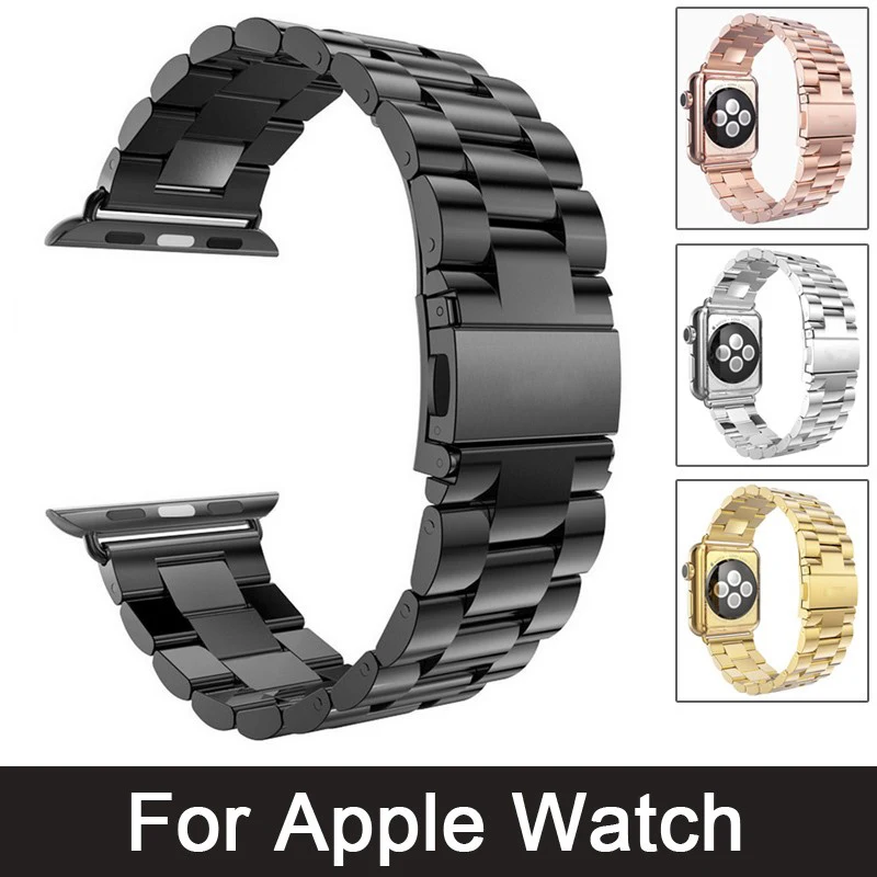 

CHYCET 2021 Watch Steel Strap For Apple Watch Band 44MM 38MM IWO Steel Belt Smart Watches Bracelet Watch Band For HW22 T500 W26