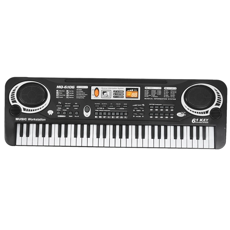 

Цифровая Музыкальная электронная клавиатура с 61 клавишами, электрическое пианино, подарок для детей, вилка стандарта США