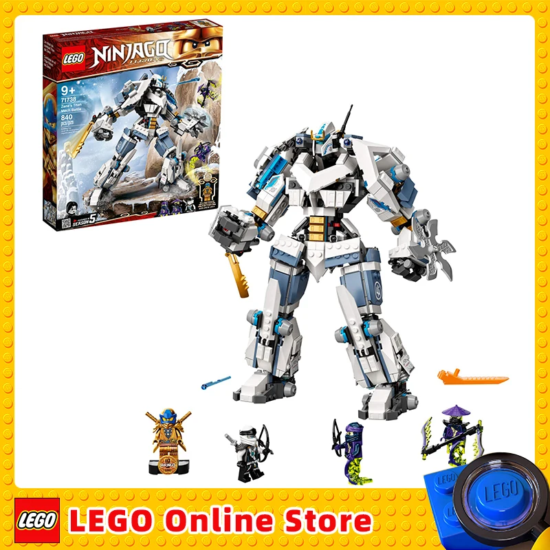 LEGO & Ninjago Zanes Titan Mech Battle 71738 Building Toy Set for Kids, Boys, and Girls Ages 9+ (840 Pieces)
