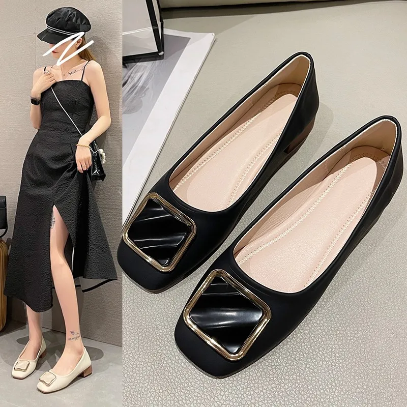 

Shoes for Women Flats Comfortable Black Flats for Women Dressy Comfort OL Working Shoes Leather Comfortable 33-43 High Quality