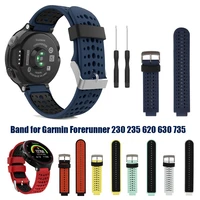 230ss silicone band replacement for garmin forerunner 230 235235lite 220 620 630 735 smart watch black wrist strap