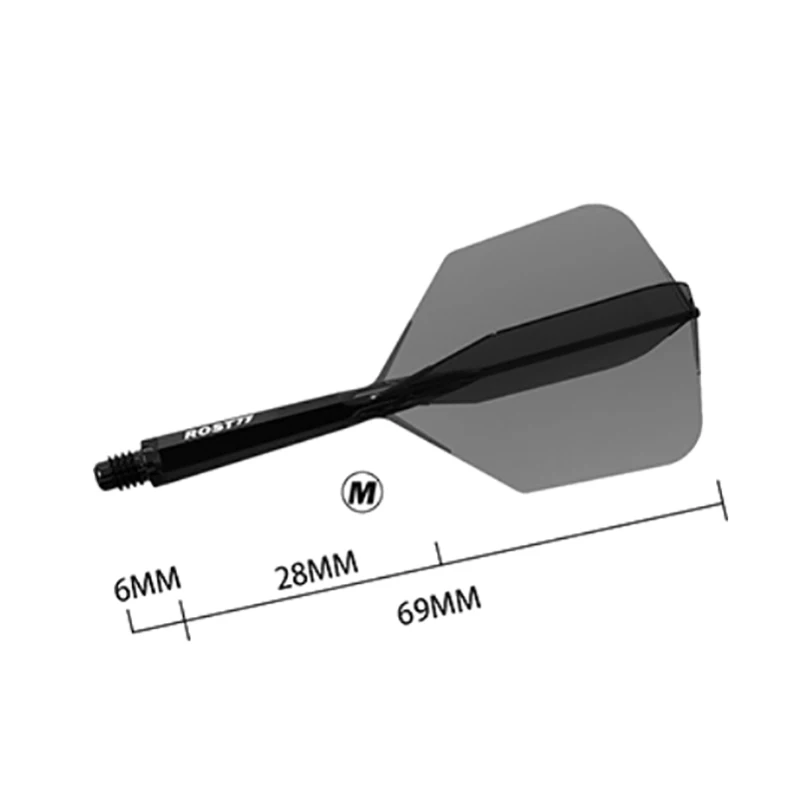 For ROST 77 Integrated Dart Shaft And Flight M Big Wing Shape 14Colors Durable Stiff Tightly Tip Darts Wings Dartboard Game