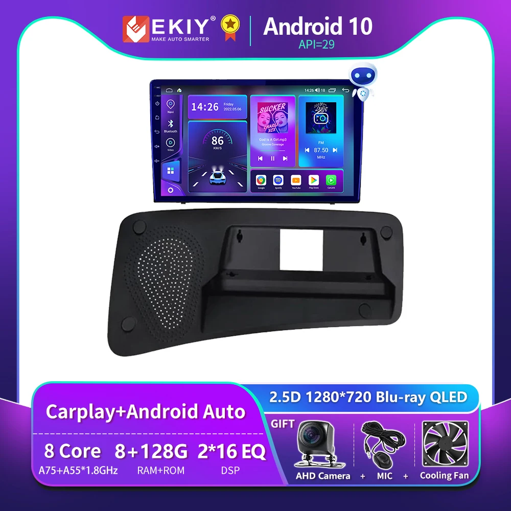 EKIY T900 Android 10 8G 128G For VOLVO S80 S80L 2006 - 2010  Car Radio Multimedia Player Blu-ray QLED QLED Navigation GPS 2 DIN