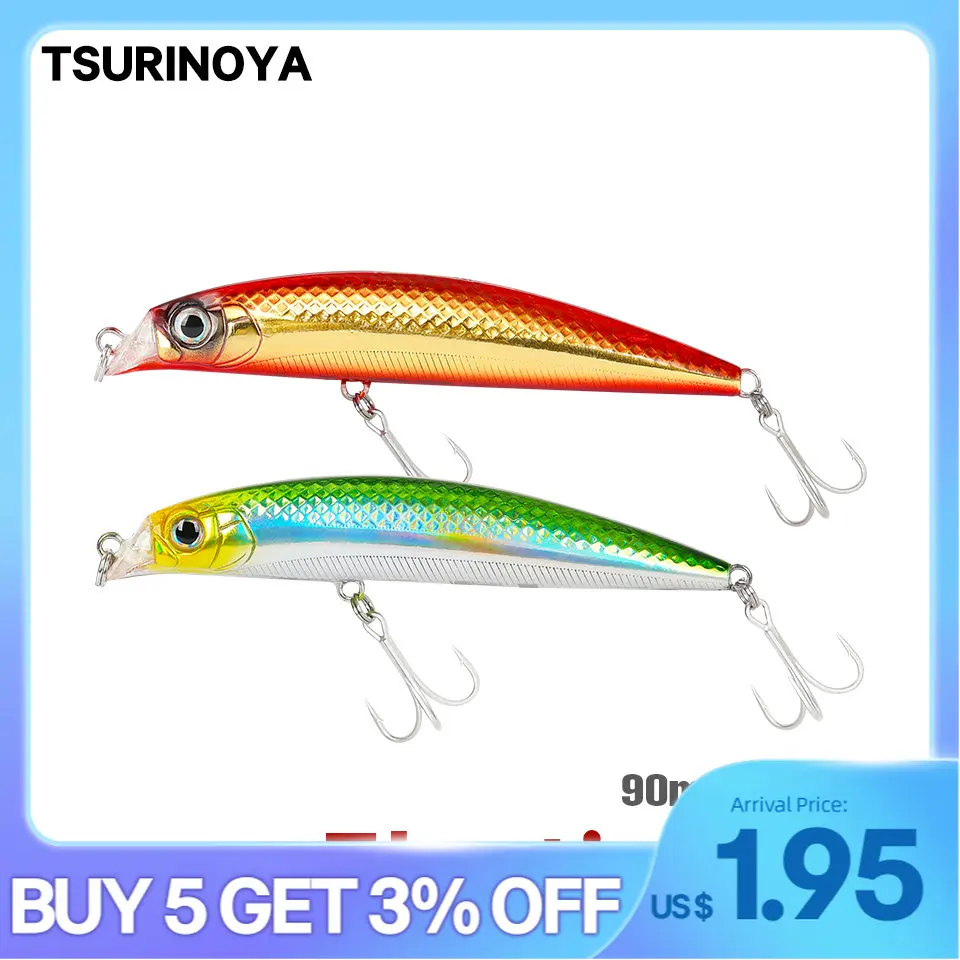 

Приманка рыболовная TSURINOYA DW18, 90 мм, 10 г