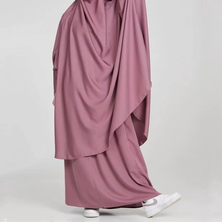 

Модное платье с капюшоном, модная одежда, Jilbab Abaya, длинная, Khimar Рамадан, Дубай, комплект, мусульманская одежда Niqab Burka