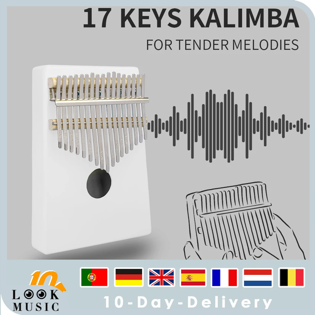 

Пальцевое пианино Kalimba, 17 клавиш, портативный Mbira, пальцевое пианино, набор Kalimba с Eva Box Tune Hammer