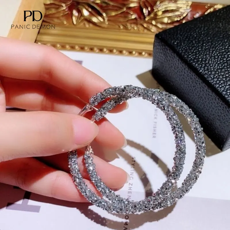 

The New Women's Earrings Korean Fashion Personality Big Circle Trend Exaggerated Banquet Temperament Jewelry