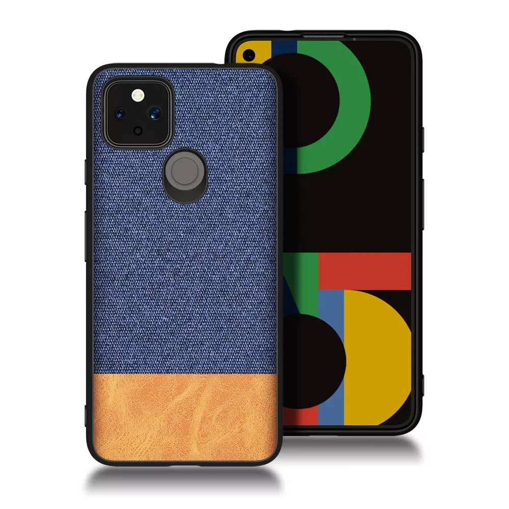 

2022NEW Fabric PU Cloth Color Contrast Back Cover For Google Pixel 4a 5 5A 6 6A 6 Pro Case 5G 4 4XL Antiskid Case For Pixel 6 Co