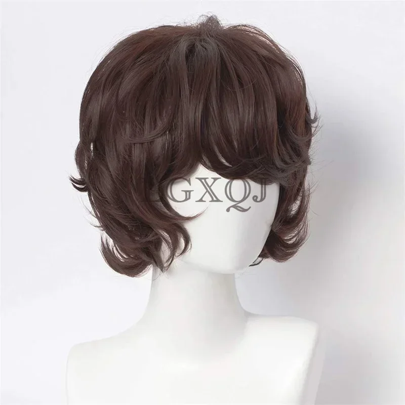 Dazai Osamu Bungou Stray Dogs Парик Косплей Короткие Темно-Коричневые Термостойкие Волосы