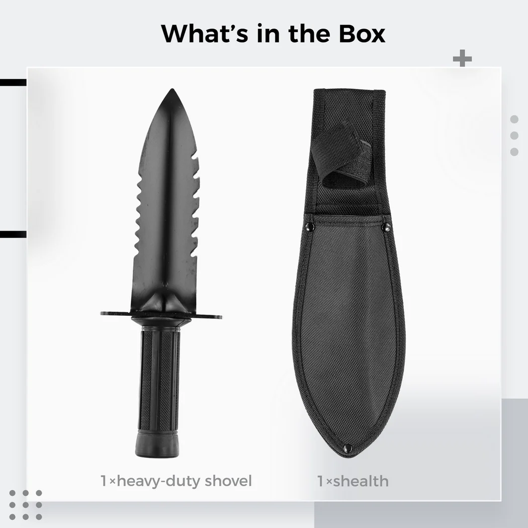 Лопата для металлоискателя с двойными зубчатыми краями оболочка экскаватора