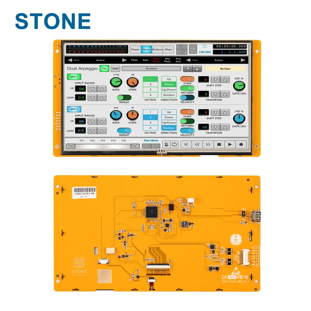 STONE 10.1 Inch Graphic TFT LCD Module Intelligent Control Board HMI Smart Touch Screen Display Panel with UART Interface