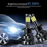 led car headlights 8 sided luminescence h4 h7 h11 50w high power car bulb super bright professional auto accessories general