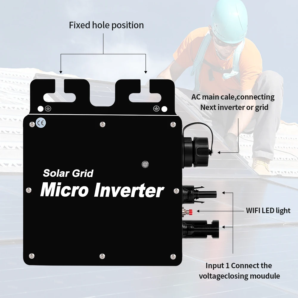Внутрисетевой микроинвертор 400 Вт микро-Солнечная связь поддержка Wi-Fi мобильное