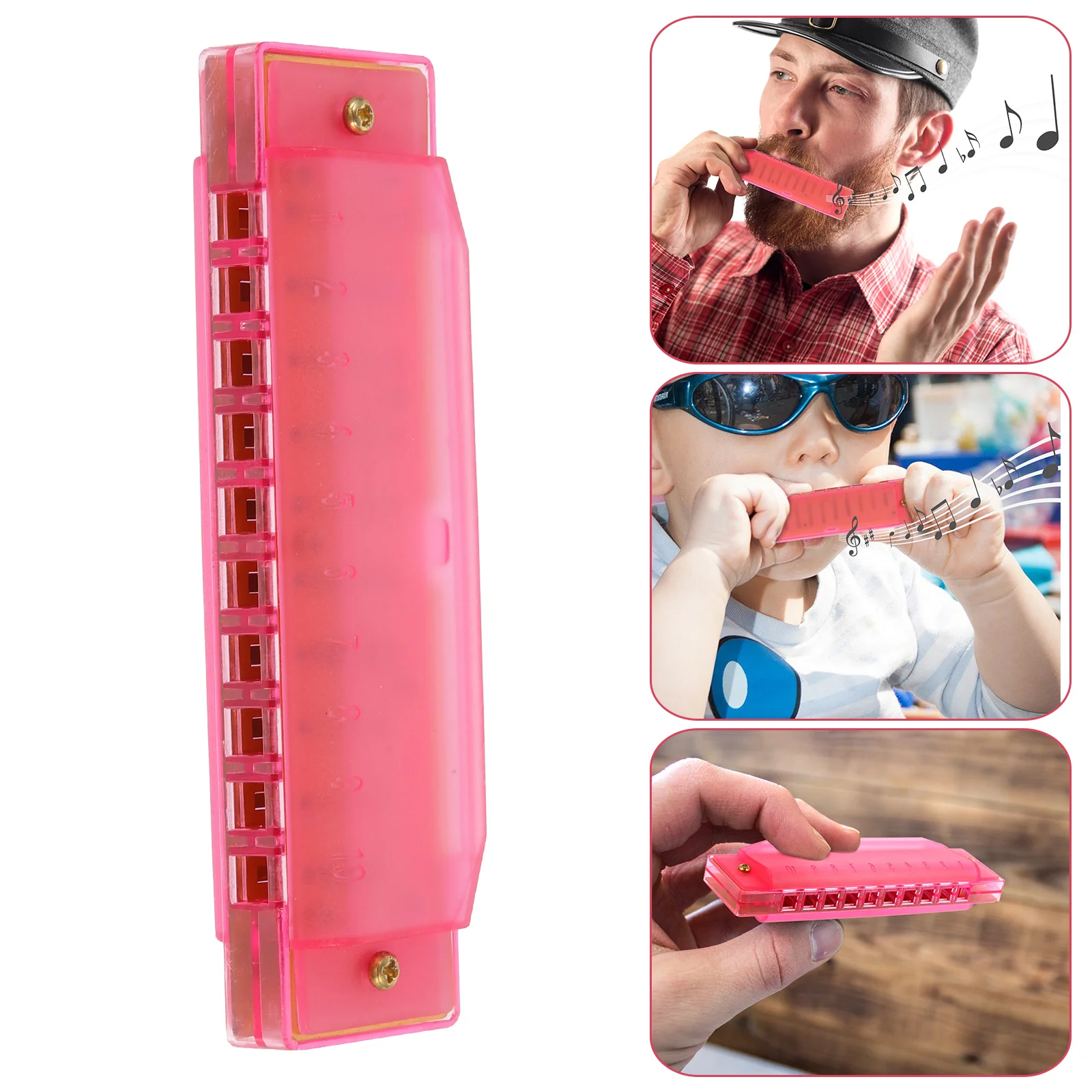 

Harmonica Small Musical Instrument Plastic Mouth Portable Harmonica Kids Beginner Musical for Training School Home