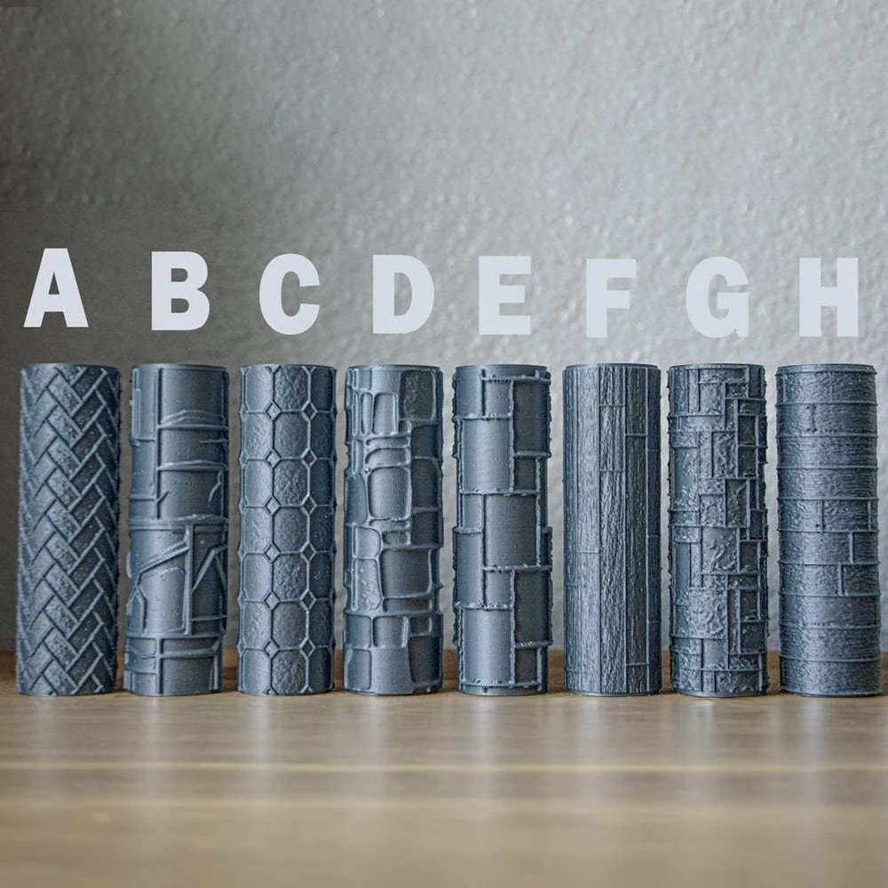 3D-печатный текстурный ролик для Wargaming Base Clay Полимерные стены или полов зданий (art.: 3920d2abba85f) - 3920d2abba85f