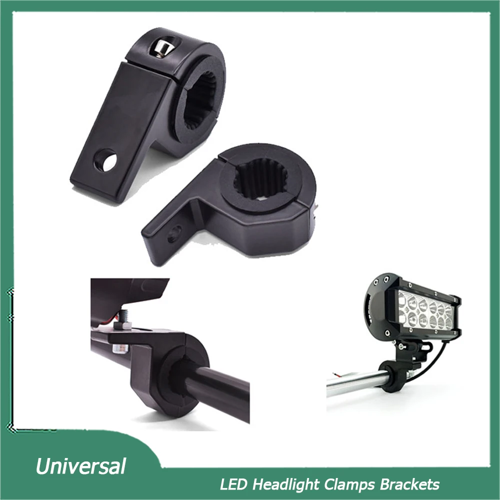 Universal Motorcycle Accessories LED Headlight Clamps Brackets Tube Clamp Mount Kit Fixing Clip For Moto Spotlights Fog Light