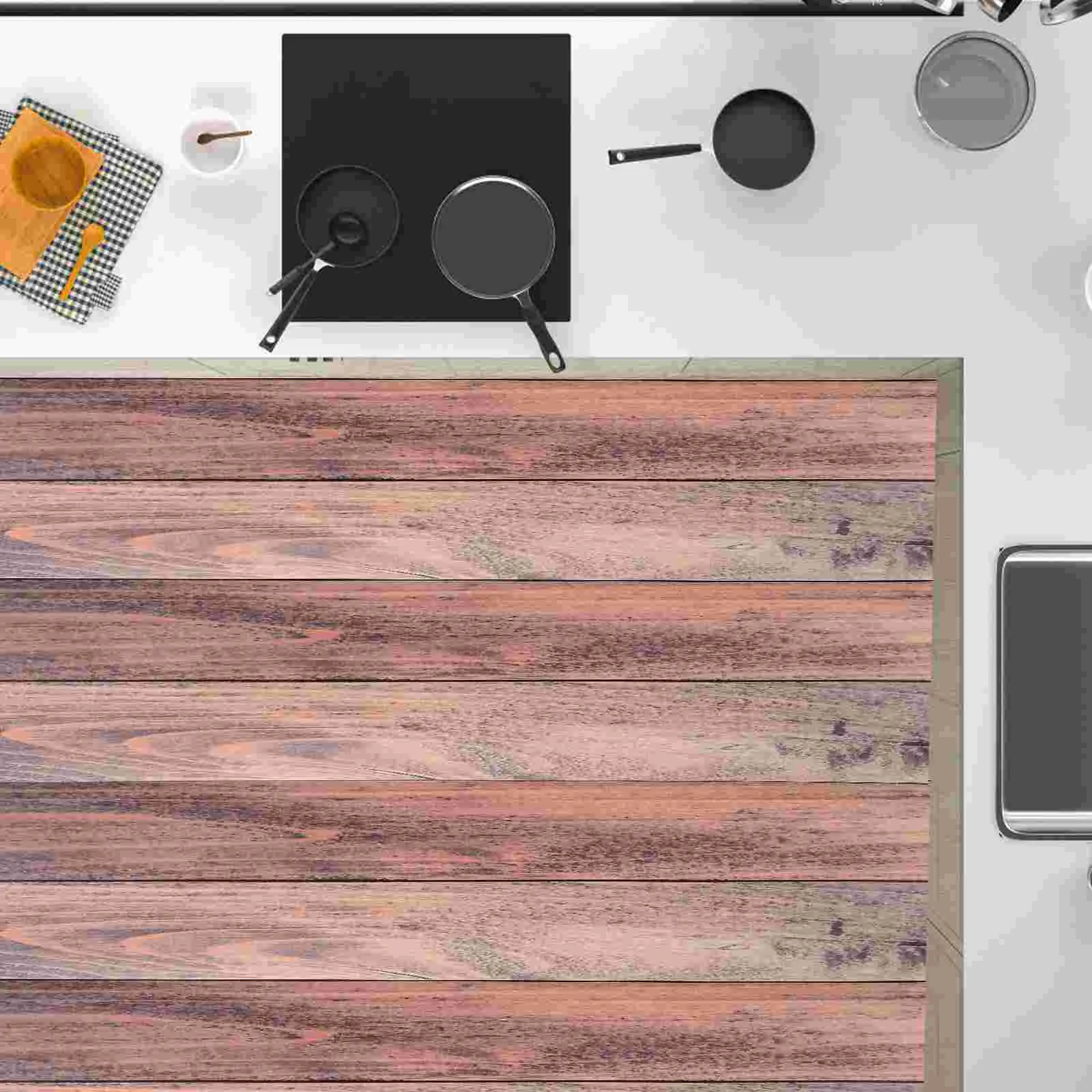 

Wood Floor Grain Sticker Flooring Stick Peel Plank Paper Wallpaper Stickers Adhesive Self Roll Linoleum Wall Tile Vinyl Decal