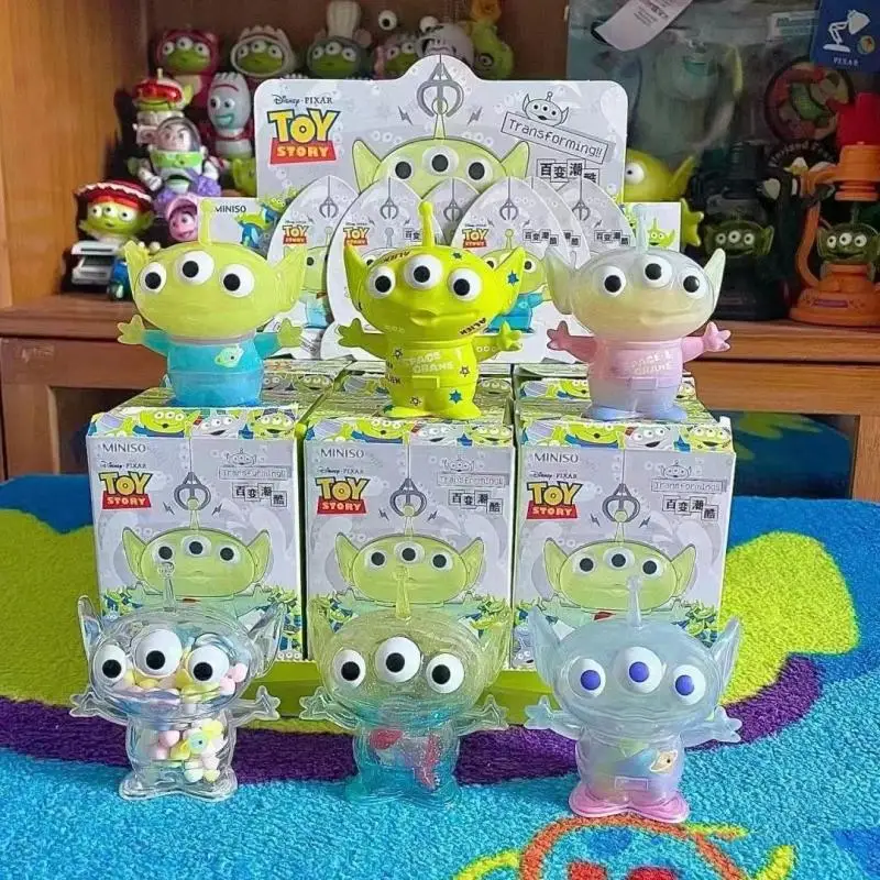 Disney Pixar Toy Story Transforming Alien Series Cute Random 1Pcs/6Pcs Cartoon Decoration Blind Box Action Figure Model Doll Toy