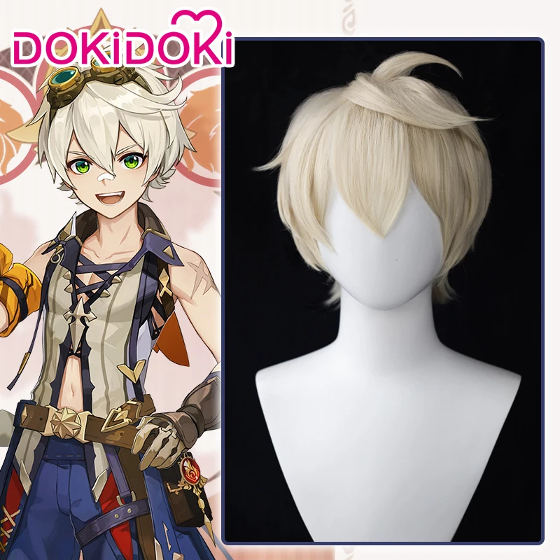 

В наличии, парик для косплея геншина Беннетта из игры «DokiDoki»