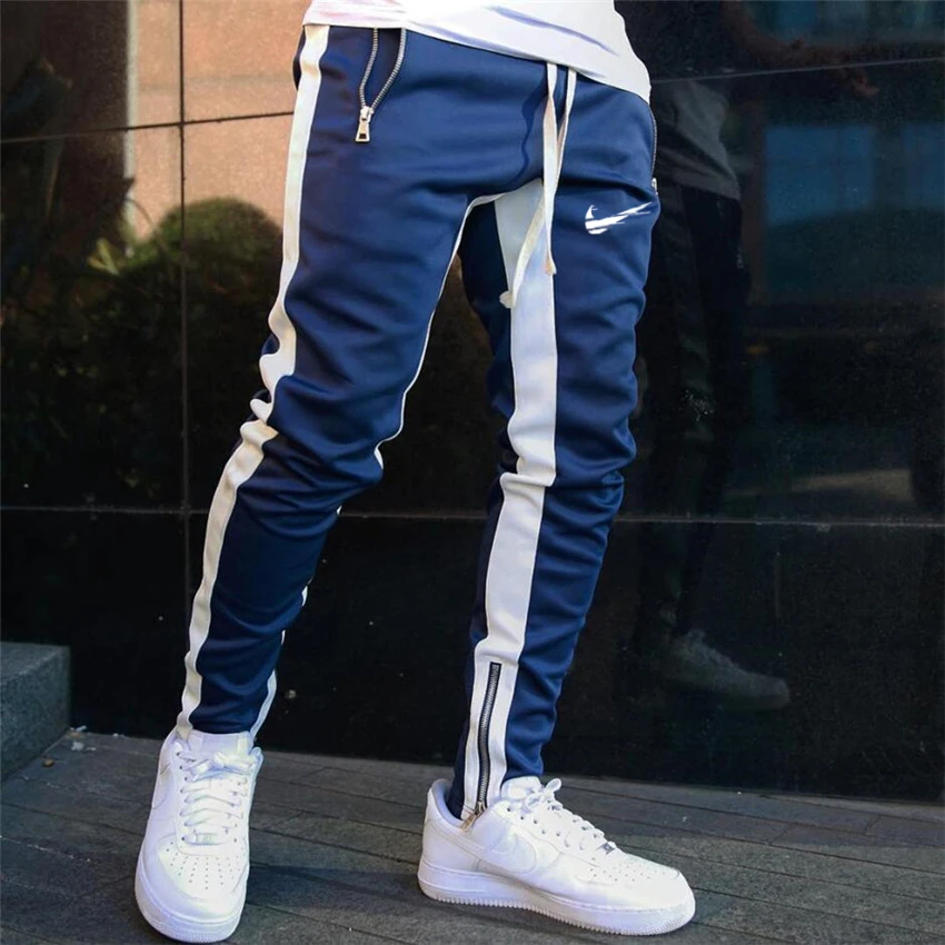 

New Products Long Trouser Hem Zipper IКNIKEС Men's Pants Casual Sports Pants Jogging Pants Double Pocket Zipper Jogging Pants