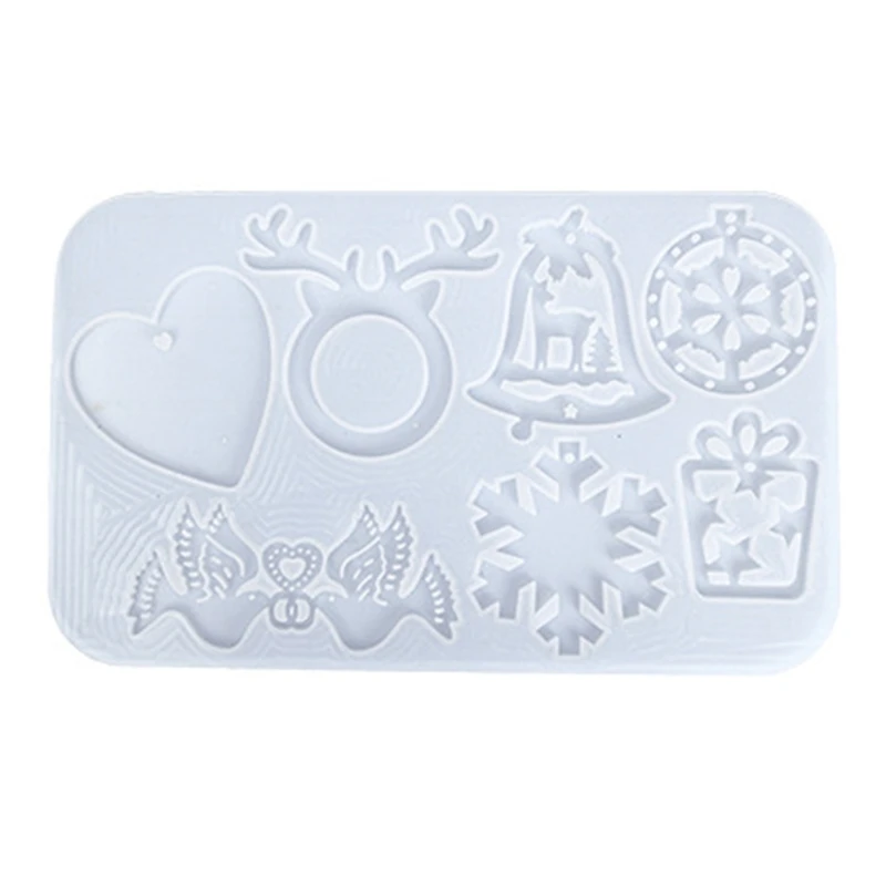 

Resin Ornament Molds Christmas Silicone Mold for Xmas Decoration 8 Designs/Sheet