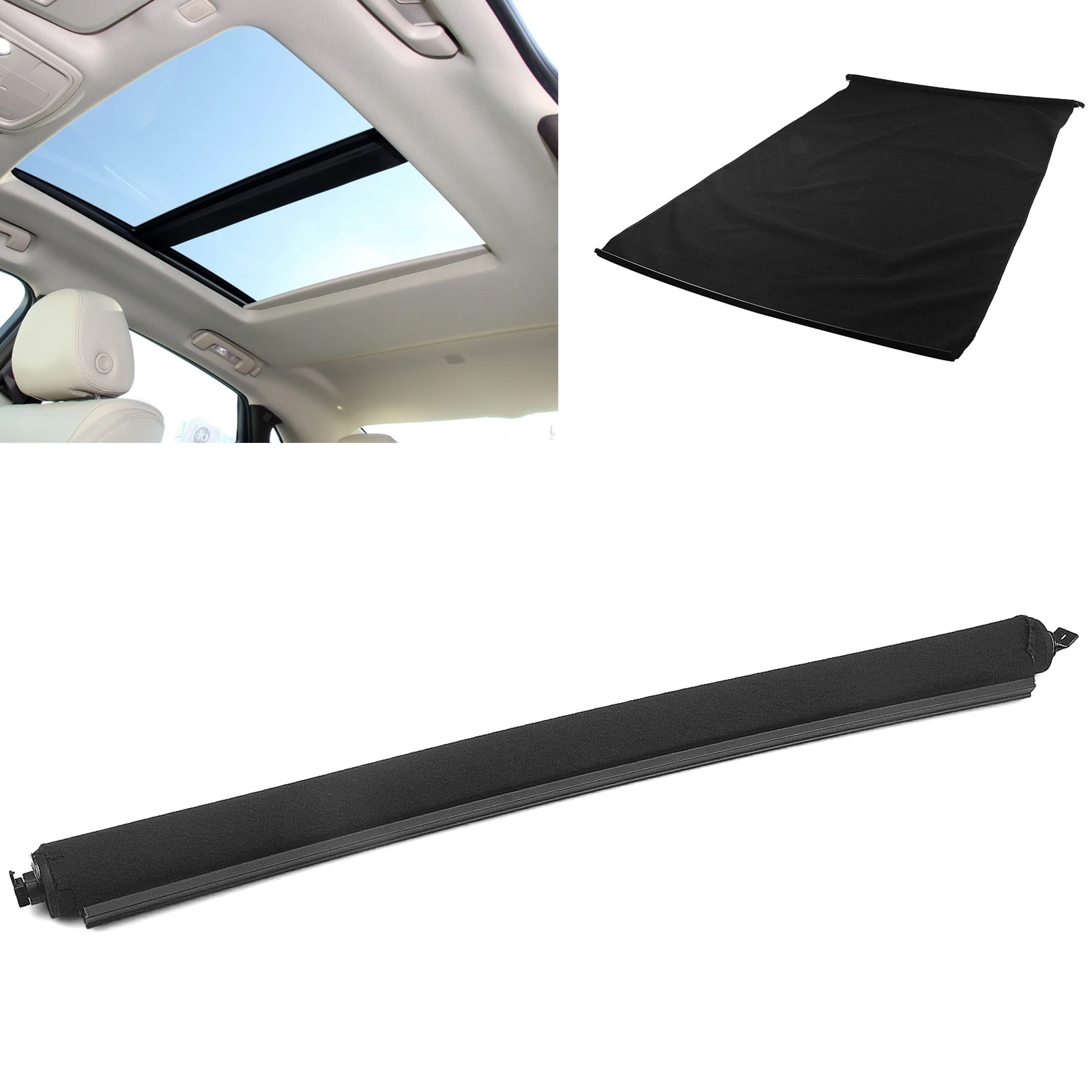 

Sunroof Shade Cover Curtain For Cadillac XTS 2013-2018 25962187 22889266 Black Car Window Dome Sun Roof Shield Roller Sunshade