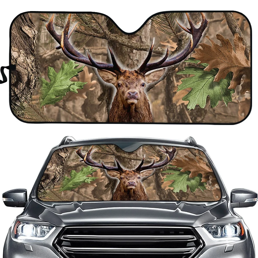 Автомобильный солнцезащитный 3d-козырек с оленем