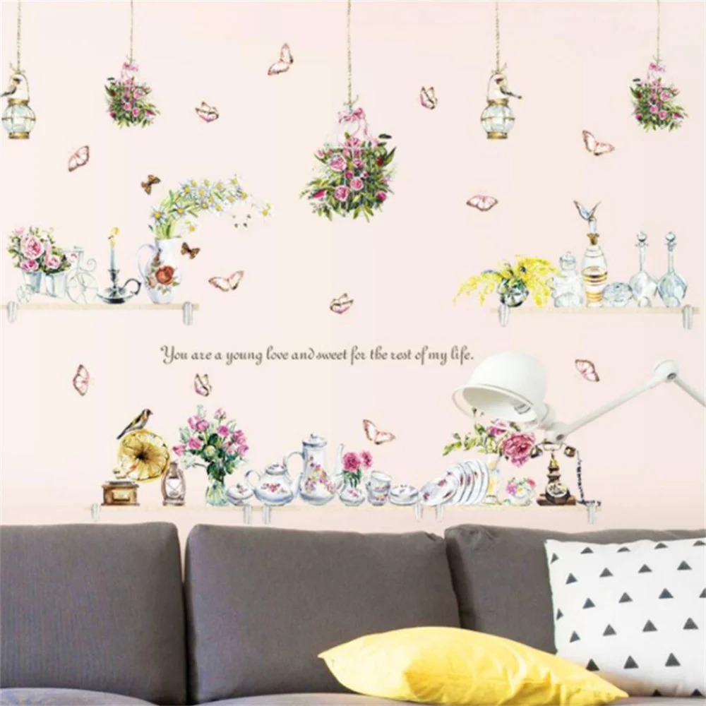 

Tableware Hanging Basket Bar Counter Background Decoration Sticker